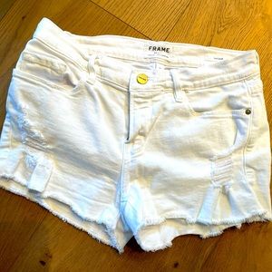 Frame Denim cut off shorts -white.